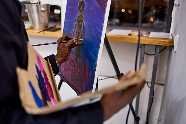 Live painting by Abdul Q. Haqq
