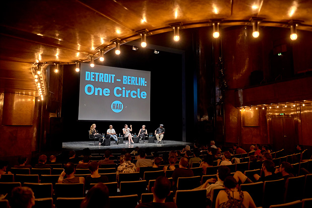 Panel Discussion: <i>Cultural Capital? Zur Rolle der Kulturproduzent*innen in Detroit und Berlin</i> with Kerstin Niemann (Moderation), Bryce Detroit (Detroit Recordings Company), Séverine Marguin, Julia Brunner (Kotti-Shop) & Cornelius Harris (Underground Resistance)
